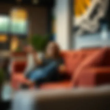 Customer enjoying their Sofa Sofa experience