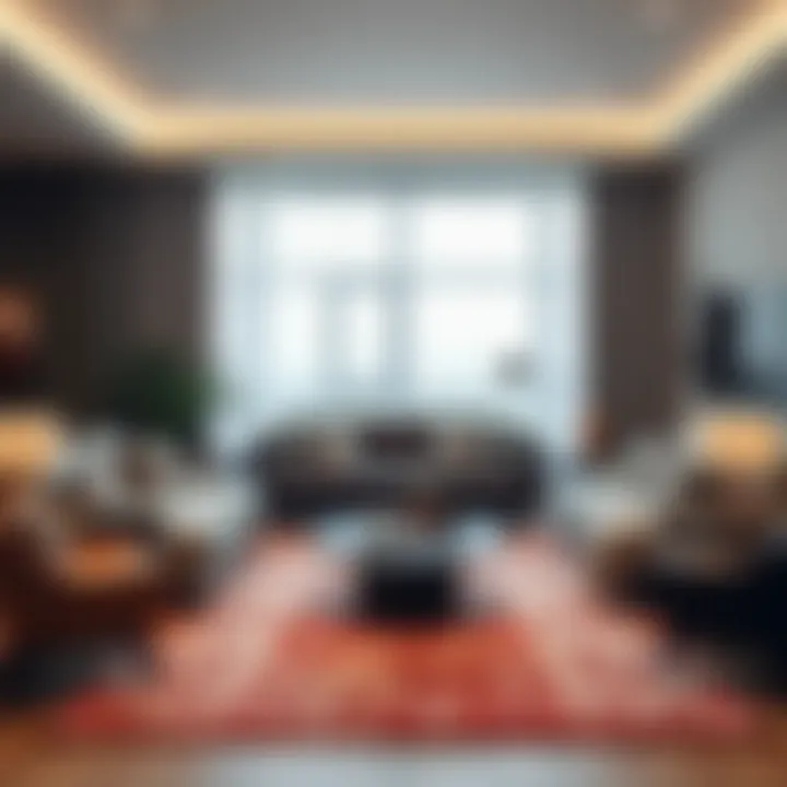 Trendy Designs for Contemporary Living Rooms Stylish living room showcasing rug design trends