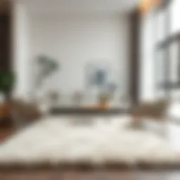 Plush area rug enhancing living room aesthetics