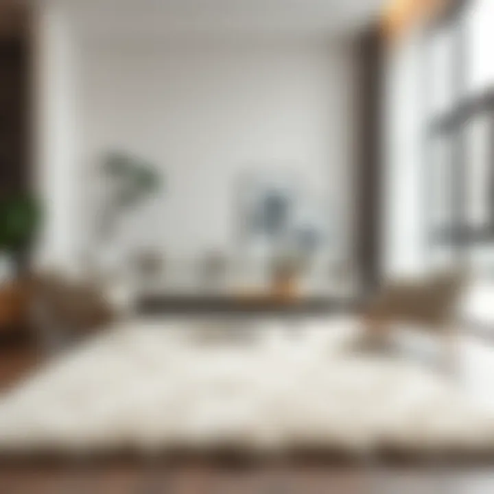 Plush Area Rug in a Modern Living Room Plush area rug enhancing living room aesthetics