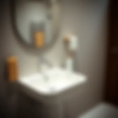 Space-saving bathroom brush holder design