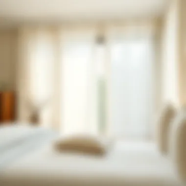 Embracing Natural Light A cozy bedroom featuring white curtains enhancing natural light