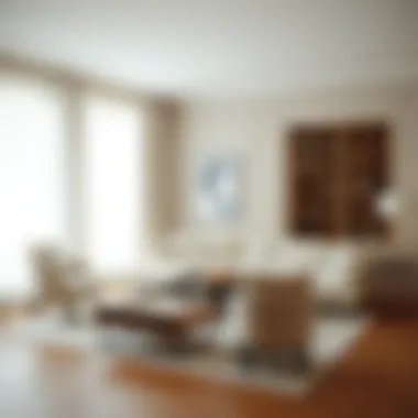 Elegance in Simplicity A serene living room adorned with elegant white curtains