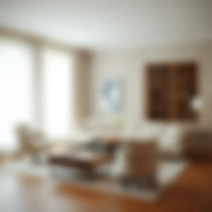 Elegance in Simplicity A serene living room adorned with elegant white curtains
