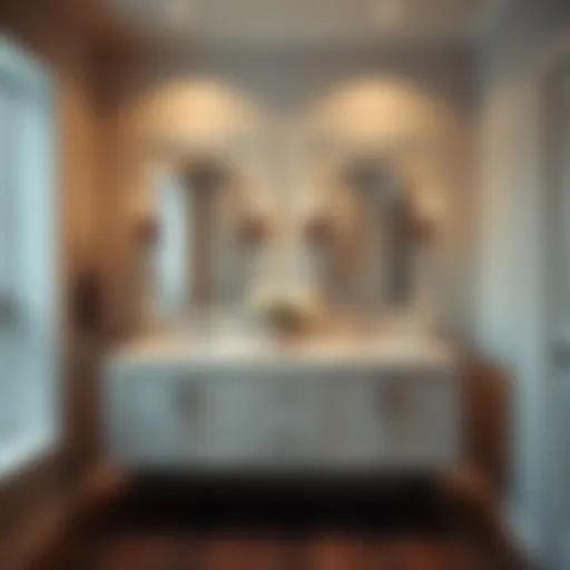 Elegant double vanity with modern fixtures