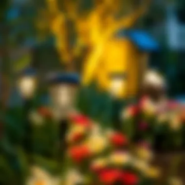 Solar Garden Lights for Sustainable Outdoor Solutions Modern solar garden lights illuminating a flower bed