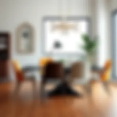 Diverse Styles: Eclectic Dining Chair Arrangement Eclectic mix of dining chairs around a dining table