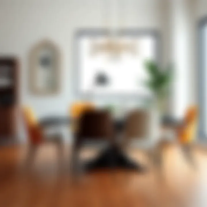 Diverse Styles: Eclectic Dining Chair Arrangement Eclectic mix of dining chairs around a dining table