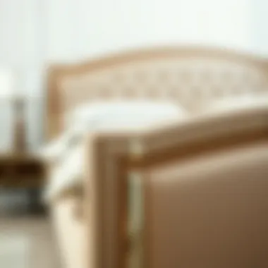 Intricate Detailing of Upholstered Bed Frames Luxurious upholstered full bed frame with intricate detailing