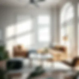 Elegant contemporary day bed design in a bright living room