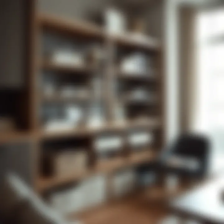 Notable The Functional Elegance of Shelves with Cloth Drawers
