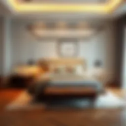 Elegant high queen bed frame showcasing modern design