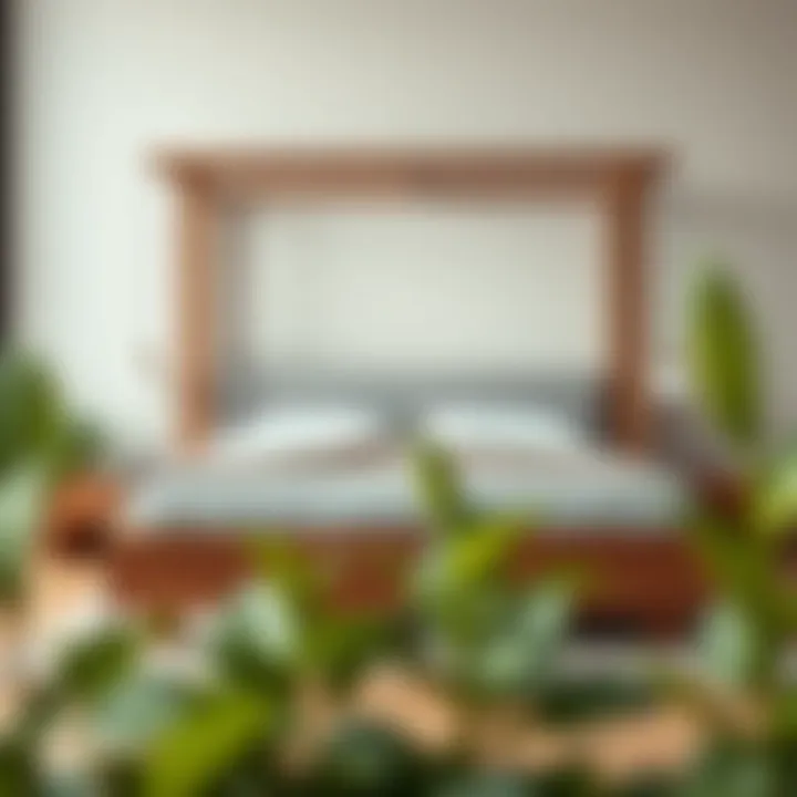 Sustainable Materials in High Queen Bed Frame High queen bed frame made from sustainable materials