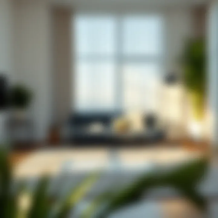 Modern interior featuring a clear box in a stylish decor setting