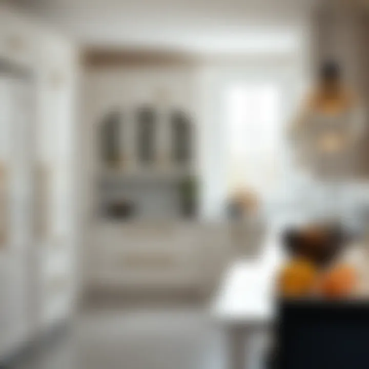 Elegant Kitchen Interior with Invisible Handle Design Elegant kitchen interior highlighting aesthetic appeal of invisible handles