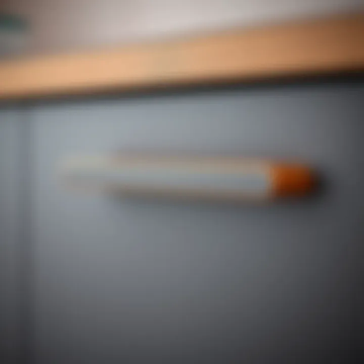 Close-up of Materials for Invisible Cabinet Handles Close-up of innovative materials used for invisible cabinet handles