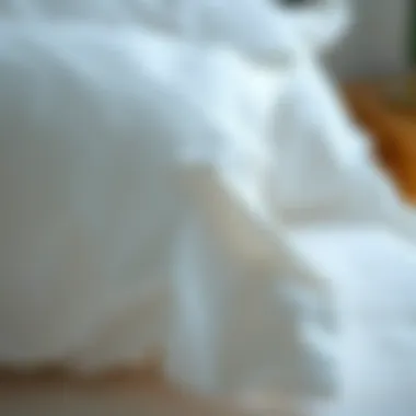 Quality Craftsmanship in Pillowcases Close-up of white pillowcases highlighting quality fabric and stitching