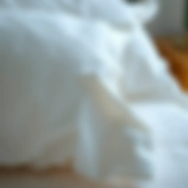 Quality Craftsmanship in Pillowcases Close-up of white pillowcases highlighting quality fabric and stitching