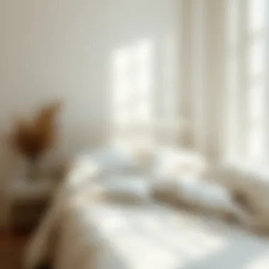 Serenity through Natural Light A serene bedroom with white sheets and natural light enhancing the ambiance