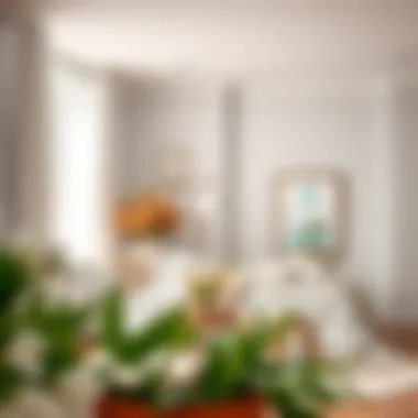 White Textiles as a Design Focal Point A stylishly decorated living space featuring white textiles as a focal point