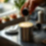 Stainless steel frothing pitcher with latte art