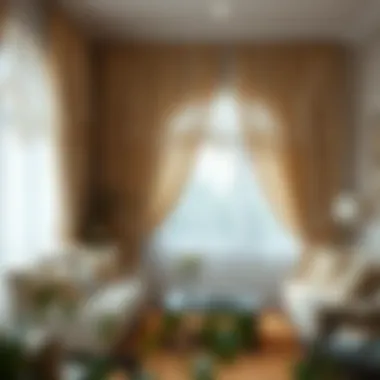 Beige Lace Curtains in a Cozy Living Room Beige lace curtains enhancing a cozy living room