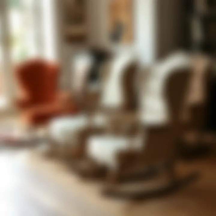 Diverse Styles of Upholstered Rocking Chairs Diverse styles of upholstered rocking chairs showcased together