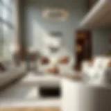 Elegant pop top coffee table in a contemporary living room setting