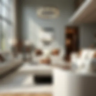 Stylish Contemporary Living Room Elegant pop top coffee table in a contemporary living room setting