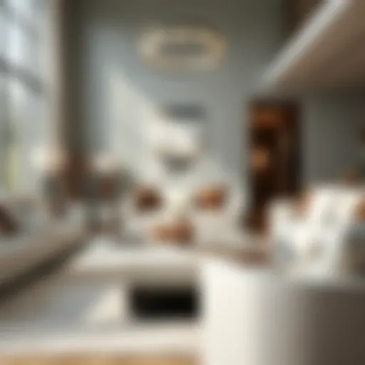 Stylish Contemporary Living Room Elegant pop top coffee table in a contemporary living room setting