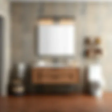 Contemporary materials used in twenty-inch wide vanity design