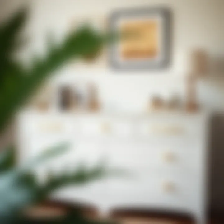 Stylish White Dresser with Home Decor Accents Stylish white dresser showcasing various decor items