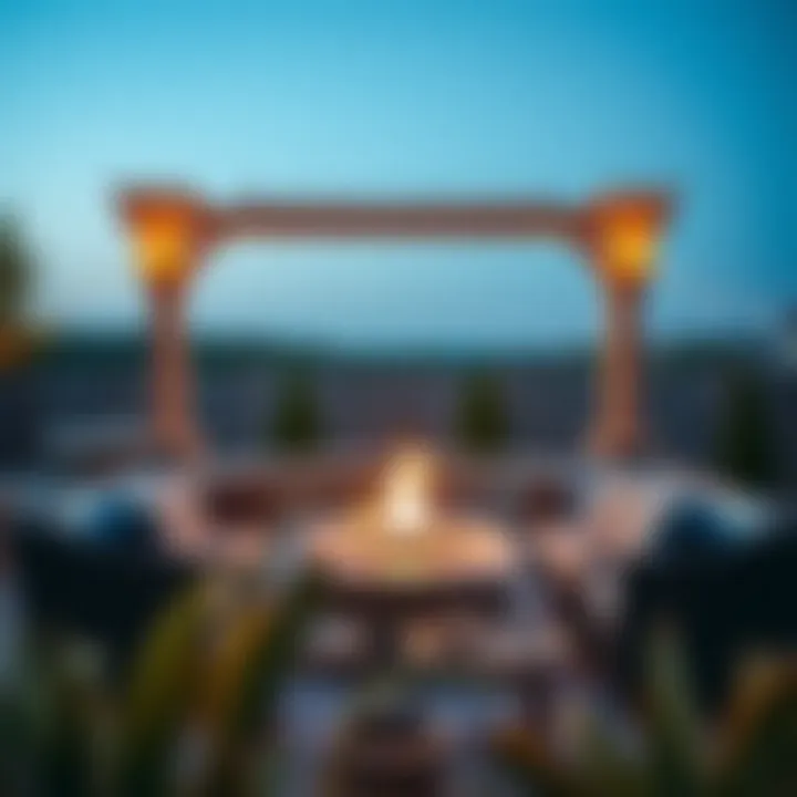 Inviting Outdoor Fire Pit Setup Cozy outdoor fire pit arrangement with seating