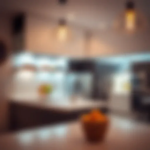 Modern Kitchen with Under Cabinet Lighting Sleek under cabinet lighting fixtures illuminating a modern kitchen