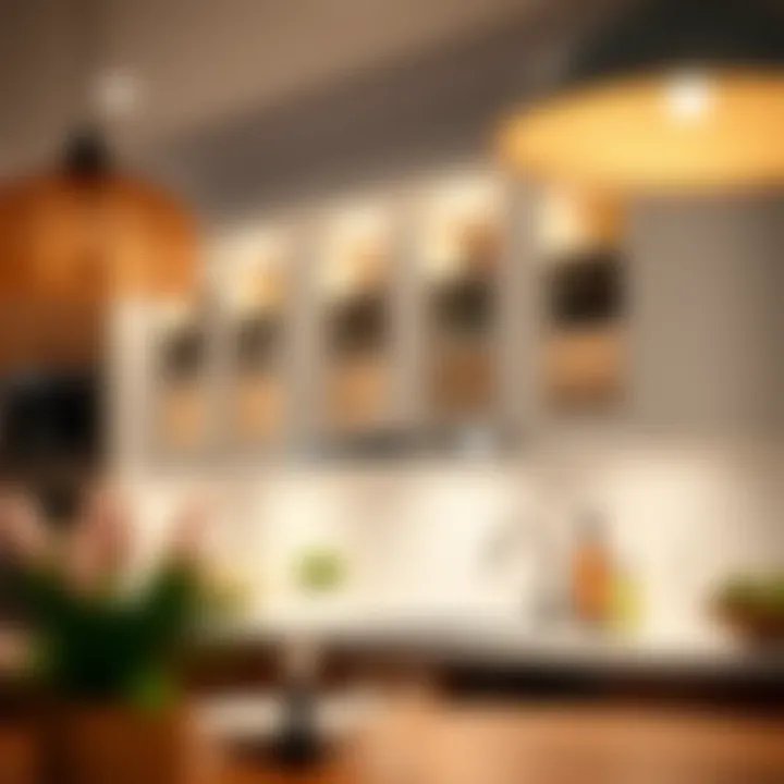 Different styles of under cabinet lighting options displayed
