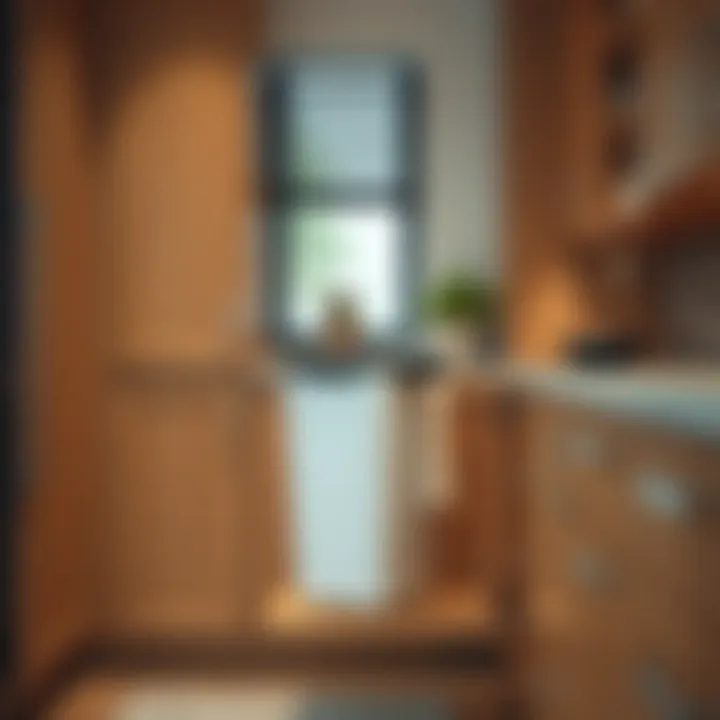 Efficient kitchen space design with trash can