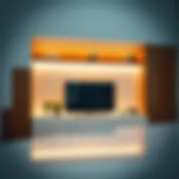 Sleek under-the-counter TV showcasing modern design