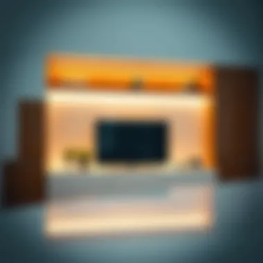 Sleek under-the-counter TV showcasing modern design