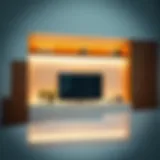 Modern Design of Under-the-Counter TV Sleek under-the-counter TV showcasing modern design