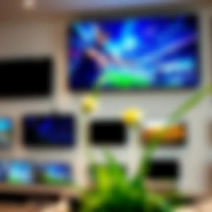 Various types of under-the-counter TVs displayed