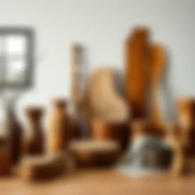 Diverse Wood Projects Enhanced by Mineral Oil Variety of wooden items treated with mineral oil