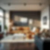 Modern Living Room with Sleeper Sofa Stylish sleeper sofa in a modern living room