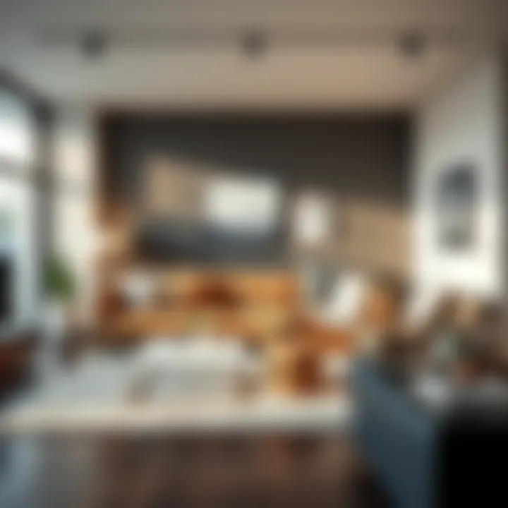 Modern Living Room with Sleeper Sofa Stylish sleeper sofa in a modern living room