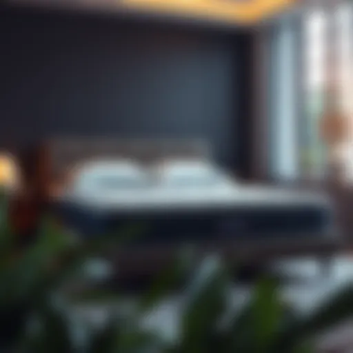 Elegant queen mattress foundation enhancing bedroom aesthetics