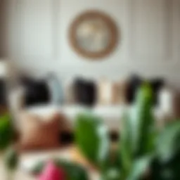 Elegant arrangement of cushion covers enhancing living space