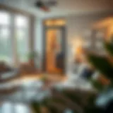 Magnetic Screen Door in Stylish Living Room Magnetic screen door in a stylish living space