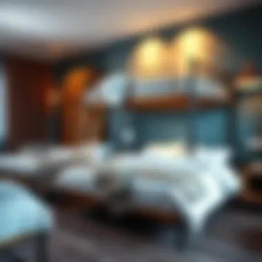 Illustration of bunk bed transforming into single beds, showcasing its adaptability