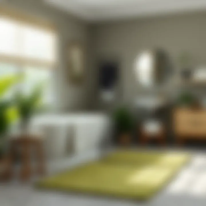 Care tips for maintaining green bathroom rugs