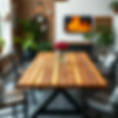 Durable Design of Wood Slat Table Wood slat patio table showcasing its durability and design