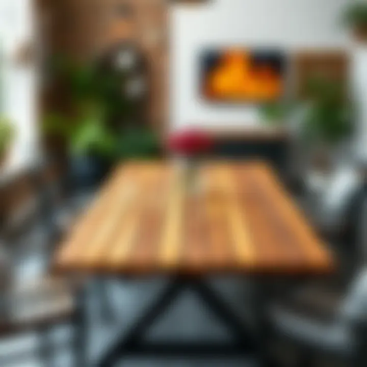 Durable Design of Wood Slat Table Wood slat patio table showcasing its durability and design